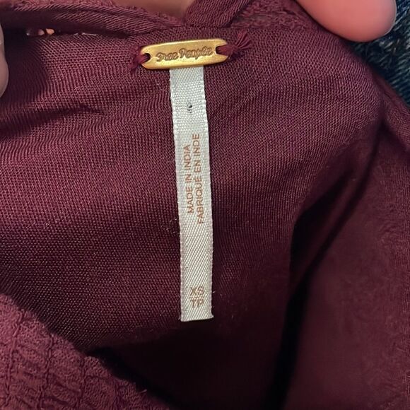 Free People Embroidered Mojave Bohemian Mini Dress in Plum - Picture 10 of 10